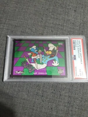 ITCHY & SCRATCHY WIGGLE PSA 6 POP 1 #W3 1994 Skybox Simpsons II EX-MT - Image 1 of 4
