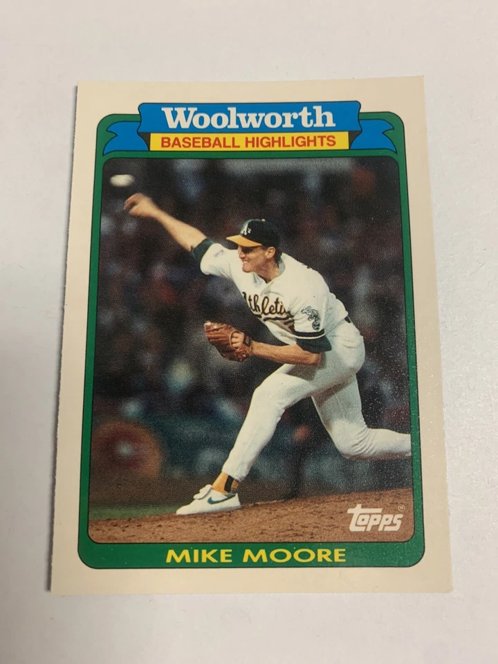 1990 Woolworth Baseball Highlights Mike Moore Oakland A's - Image 1 of 1