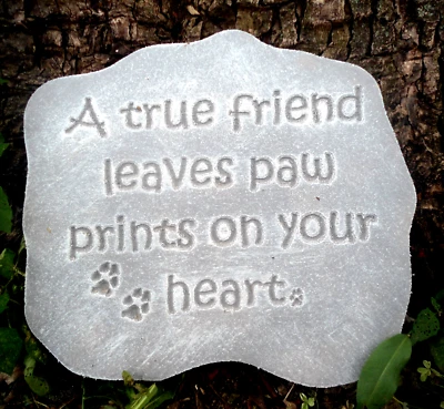 Molde conmemorativo para mascotas perro gato yeso hormigón plástico molde 10" x 9" x 3/4" de espesor Foto 1 de 3