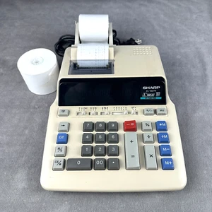 Sharp EL-1670R Ribbon Printing Calculator 10 Digit Home Office 2 Rolls Paper Vtg - Picture 1 of 16