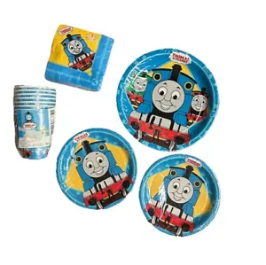 VTG 2001 Thomas & Friends Train Tank New Sealed Party Plates Cups Napkins Set - Picture 1 of 13