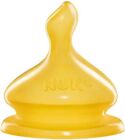 NUK First Choice+ Baby Bottle Teat, 6-18 Months, 2 Count (Pack of 1), Yellow