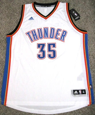 Kevin Durant Oklahoma City Thunder Men's White 2015 Adidas Swingman Jersey - Image 1 of 4