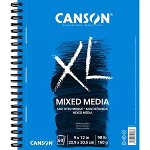 XL Series Mixed Media Pad Side Wire 9x12 inches 60 Sheets – Heavyweight Art P... - Picture 1 of 6
