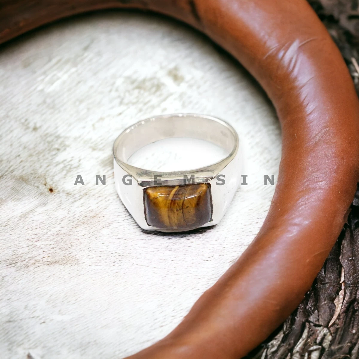 Anillo De Plata Con Ojo De Tigre
