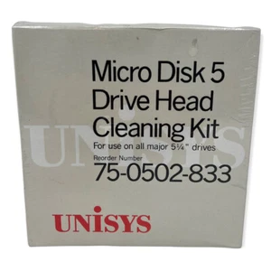 Micro Disk 5 Drive Head Cleaning Kit UNISYS Universal 5-1/4” Drives New SEALED - Bild 1 von 6