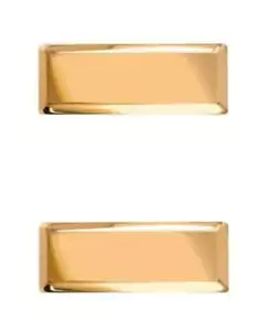 Uniform Lieutenant Insignia Bars - Smooth or Corrugated - Gold Tone or Nickel - Picture 1 of 1