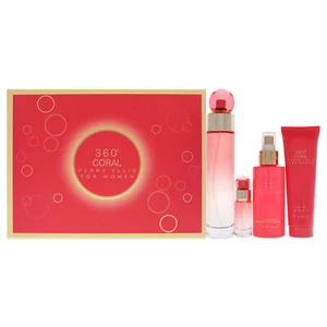 360 Coral by Perry Ellis for Women - 4 Pc Gift Set - Picture 1 of 5