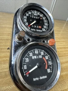 Harley-Davidson Shovelhead OEM 71301-77 Speedometer Tachometer 1977-84 FX - Picture 1 of 14