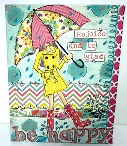 Glory Haus Amy Griffith Design "Rejoice and be Glad" "Be Happy" Art Canvas 8x10 - Picture 1 of 5