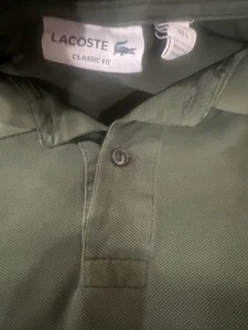Lacoste Classic Fit Green Short SLeeve Polo Shirt Mens Size 5 US Large - Picture 1 of 6