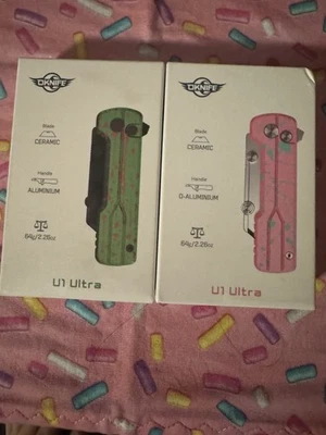 Oknife Zombie Verde U1 Ultra Plegable Cuchillo Utilitario y Rosa Zombie Juego de 2 Foto 1 de 2