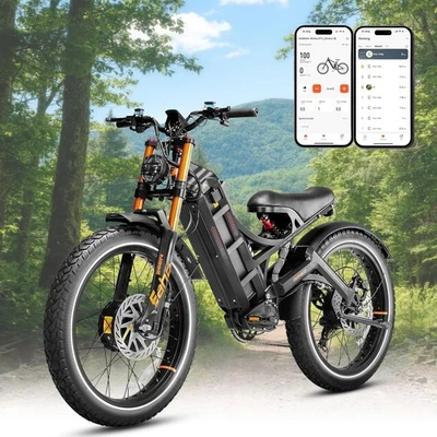 eAhora Romeo ProII 4000W Dual Motor EBike, 52V 70Ah, 120+Milhas Pneu Gordo de Longo Alcance - Imagem 1 de 4