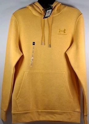 Under Armour 1373880 Mens Small Icon Fleece Hoodie, Golden Yellow Medium Heather - Image 1 of 4