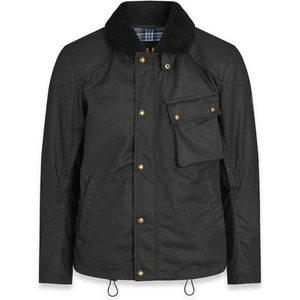 Belstaff Convoy Motorrad Motorbike Jacke aus gewachster Baumwolle schwarz - Bild 1 von 8