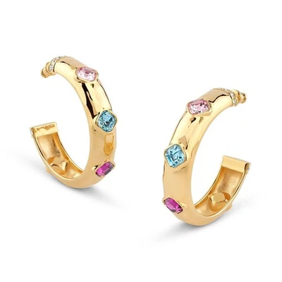 GUESS Schmuck Damen-Creolen Multi Crystals Ohrringe Goldfarben JUBE05314JWYGMCT/ - Bild 1 von 4