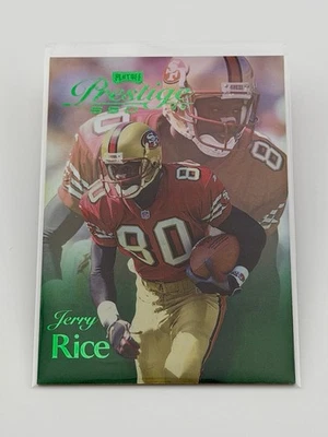 1999 Playoff Prestige SSD - Jerry Rice #B112 Green Spectrum /500 - Image 1 of 2