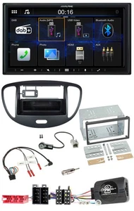 Alpine Bluetooth 2DIN Lenkrad DAB USB Autoradio für Hyundai i10 2009-2013 schwar - Bild 1 von 13
