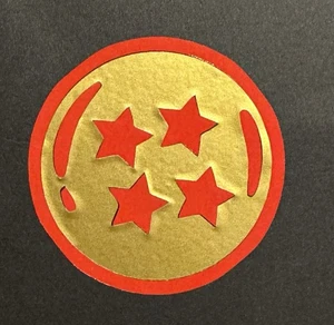 "Nueva calcomanía adhesiva Dragon Ball Z vinilo metálico dorado rojo hecha a mano permanente 3""" - Imagen 1 de 6
