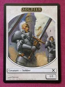 Magic The Gathering 10TH EDITION SOLDIER token card MTG - Picture 1 of 2