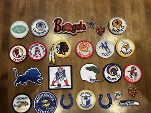 54 Vtg NFL Old embroidered 2” Round Patches Chief Eagles Lot Throwback Iron On - Picture 1 of 4