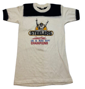 Vintage 70's Pittsburgh Steelers T-shirt Size Small Single Stitch G7