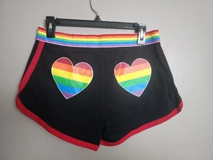 Hot Topic Social Collision Women's Pride Booty Shorts Size Medium - Picture 1 of 6