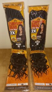 2pk Zuryloc  Braid Deep Curl Hair Extensions Weave 18"Dk/Lt brown Loop App NEW