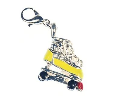 Roller Skates Charm Aharm Bracelet Miniblings Diskoroller Yellow — 第 1/4 张图片