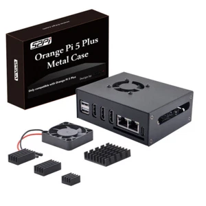 Orange Pi 5 Plus Metal Protective Case Enlosure Shell with Low-noise Cooling Fan - Picture 1 of 10