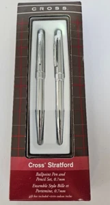 Cross Stratford Chrom Kugelschreiber & Bleistift Set Geschenkbox AT0171S-1 - Bild 1 von 5