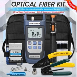 FTTH Fiber Optic Tool Kit Fiber Cleaver Optical Power Meter Visual Fault Locator - Picture 1 of 6