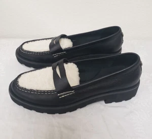 Women's Sperry top-sided black chunky sherpa penny loafer - size 10M - Picture 1 of 7