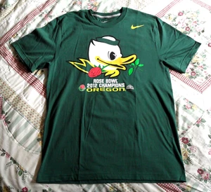orig./Clean!! 2012 ROSE BOWL CHAMPS Oregon Ducks **T-SHIRT with PUDDLES** - Picture 1 of 3