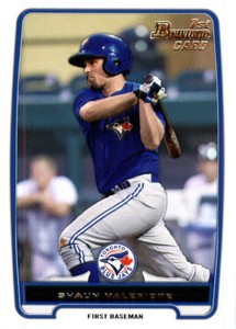 2012 Bowman Draft Draft Picks #BDPP133 Shaun Valeriote Blue Jays NM-MT 