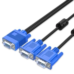 Bildschirm duplikation Dual-Monitor Y-Adapter Video-Schnur VGA-Splitter-Kabel - Afbeelding 1 van 8