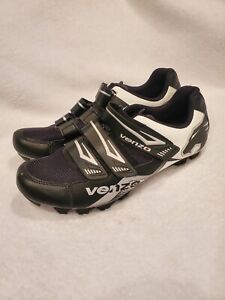 Venzo Cycling MTB Shoes Men Size 10.5 Black & White