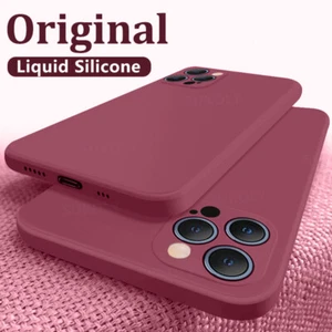 Do iPhone 14 13 12 Pro Max 11 XS XR X 8 7 Plus Cubic Liquid Silicone Case Cover - Zdjęcie 1 z 26