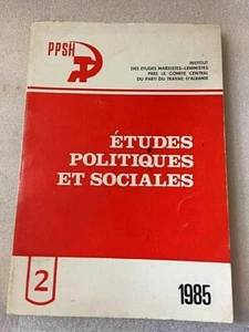 OLD ALBANIAN ALBUM BOOK-ENVER HOXHA-ETUDES POLITIQUES ET SOCIALES-FRENCH-1985 - Picture 1 of 9