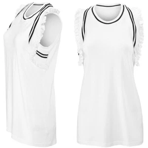 CAbi Topspin Tee Womens Size S White Ruffle Sleeves Knit Pullover Top - Picture 1 of 12