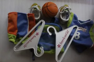 American Girl Doll Basketball Outfit 2005 Complete Shoes Socks Bag Ball Jersey - Picture 1 of 3