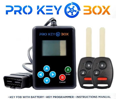 2 New Replacement Remote Key Fob & Programmer for Select Honda Civic & Odyssey - Image 1 of 4