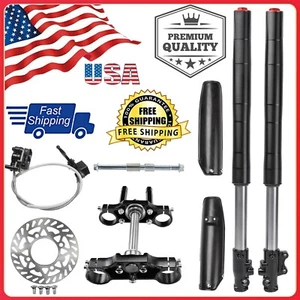 45/48mm Front Fork Triple Tree Brake Assembly Kit For 110cc 125cc 140cc Pit Bike - Foto 1 di 18