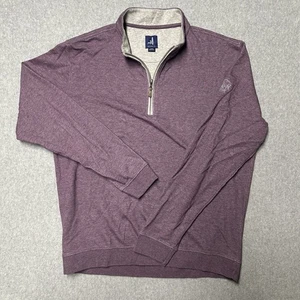 Johnnie-O Sully 1/4 Zip Pullover Mens Large Potion Purple Midweight Athleisure  - Picture 1 of 7