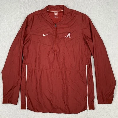 Nike Alabama Crimson Tide Cortavientos Para Hombres LG 1/4 Cremallera Reproductor Emitido Ventilado Rojo Foto 1 de 4