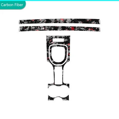 Cubierta de panel de cambio de marchas de consola de fibra de carbono forjado rojo para Pontiac G8 08-09 Foto 1 de 4