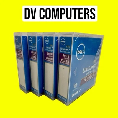 NEW 4x Dell LTO Ultrium 7 Pack Tape Data Cartridge 6.0/15.0 TB TAXINV Warranty - Image 1 of 2