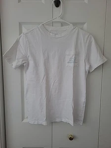 Vineyard Vines Boys White With Blue Whale Short Sleeve T-Shirt Med Sz 12-14 - Picture 1 of 6