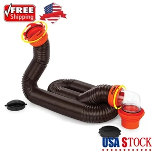 Heavy Duty Rv Camper Swivel Sewer Dump Hose Kit Trailer Waste Pipe Tank 15 Foot - Bild 1 von 12