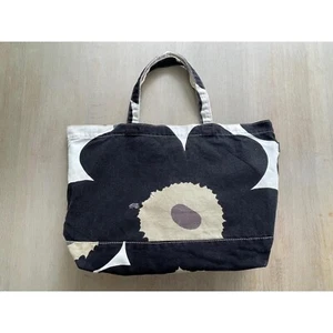 Large Marimekko Unikko Tote bag, Floral Poppy print Canvas Bag, Carryall Shopper - Imagen 1 de 10
